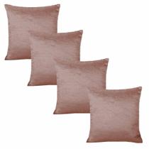 Kit Capas Almofada Cetim Amassadinho Premium 4 Unidades