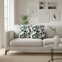 Kit Capas Almofadas 50x50 Estampa Floral Açucena Cor Verde Conjunto 2 Peças Nallu Decor Kit Capas Almofadas 50x50 Estampa Floral Açucena Cor Verde Conjunto 2 Peças Nallu Decor