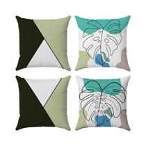 Kit Capas Almofadas Decorativas Folhas 6 45x45 - ID Decor Kit Capas Almofadas Decorativas Folhas 6 45x45 - ID Decor
