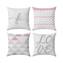 Kit Capas Almofadas Decorativas Love Fé 45x45 - ID Decor