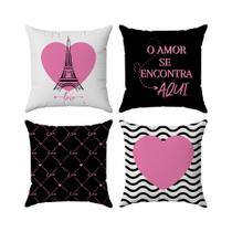 Kit Capas Almofadas Decorativas Love Paris 45x45 - ID Decor