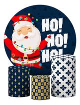 Kit Capas Cilindros P M G Natal Papai Noel + Painel Redondo - Decoraset