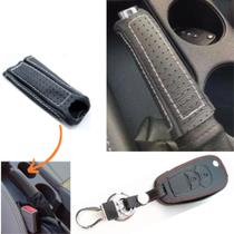 Kit Capas Couro Alavanca Freio De Mão + Chave Canivete Cruze G2 2017 2018 2019 2020 2021 2022 2023