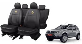 Kit capas couro Duster 2010-2017 proteção sujeira líquidos rasgo