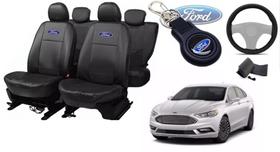 Kit Capas Couro Ford Fusion 2013-2017 + Volante e Chaveiro - Elegância Total Kit Capas Couro Ford Fusion 2013-2017 + Volante e Chaveiro - Elegância Total