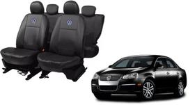 Kit capas couro Jetta 05-10 proteção líquidos e anti-rasgo