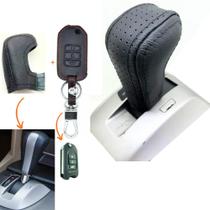 Kit Capas Couro Manopla Câmbio Automático + Chave Canivete Accord 2008 2009 2010 2011 2012