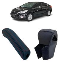 Kit Capas Couro Proteção Manopla Câmbio Automático E Alavanca Freio Cerato Sx 2014 Á 2019 Kit Capas Couro Proteção Manopla Câmbio Automático E Alavanca Freio Cerato Sx 2014 Á 2019