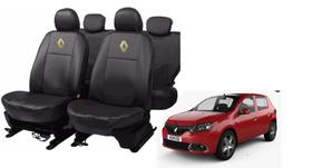 Kit Capas Couro Sandero 17-23 Proteção Anti Sujeira Rasgo Líquidos