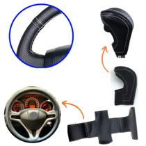 Kit Capas Couro Volante E Manopla Câmbio Automático Honda New Civic 2006 2007 2008 2009 2010 2011