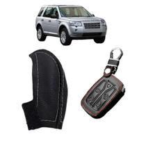 Kit Capas da Chave 5 Botoes e Manopla Câmbio Automático LAND ROVER FREELANDER 2 2007 A 2015