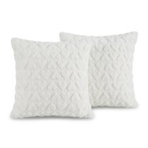 Kit Capas de Almofada Coração 42x42cm Pelúcia Macia Sem Enchimento
