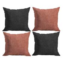 Kit Capas de Almofada em Microfibra 43cm x 43cm Linho em Relevo 4 peças - Rio Home Kit Capas de Almofada em Microfibra 43cm x 43cm Linho em Relevo 4 peças - Rio Home