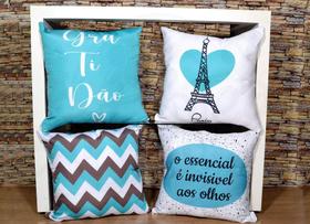 Kit capas de almofadas 4 pçs - paris