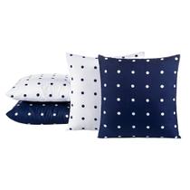Kit Capas de Almofadas 45cm X 45cm 04 Peças Micropercal 200 Fios Petit Poá