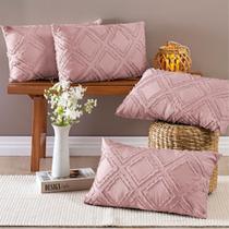 Kit Capas De Almofadas 60cm x 30cm Aveline 04 Peças Kit Capas De Almofadas 60cm x 30cm Aveline 04 Peças