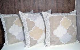 Kit Capas de Almofadas Rústico Dupla Face 3 Peças - Agatha