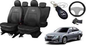 Kit Capas de Couro Hyundai Azera 2009 + Capa de Volante + Chaveiro Hyundai