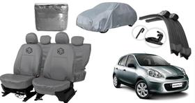 Kit Capas March 09-14 Couro Cinza + Capa de Cobrir