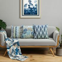 kit Capas para Almofadas 45 x 45 Estampadas Conjunto 3 Peças - Nallu Decor kit Capas para Almofadas 45 x 45 Estampadas Conjunto 3 Peças - Nallu Decor