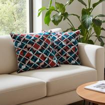 Kit Capas para Almofadas 45x45 Estampada Soft Conjunto 2 Peças - Nallu Decor Kit Capas para Almofadas 45x45 Estampada Soft Conjunto 2 Peças - Nallu Decor