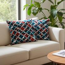 Kit Capas para Almofadas 50x50 Estampada Soft Conjunto 2 Peças Nallu Decor Kit Capas para Almofadas 50x50 Estampada Soft Conjunto 2 Peças Nallu Decor