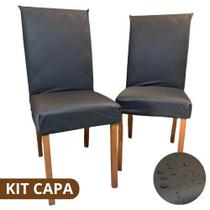 Kit Capas Para Cadeiras de Jantar Couro Sntético Impermeável 2 4 6 ou 8 Lugares Universal Kit Capas Para Cadeiras de Jantar Couro Sntético Impermeável 2 4 6 ou 8 Lugares Universal