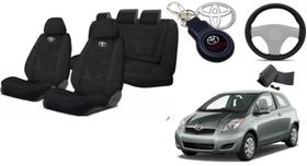 Kit Capas Sob Medida Personalizado Yaris 05-12 + Volante + Chaveiro