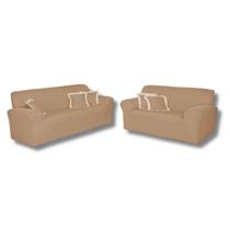 Kit Capas Sofá 2 E 3 Lugares Adere Malha Gel Liso Econômico Kit Capas Sofá 2 E 3 Lugares Adere Malha Gel Liso Econômico