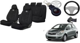 Kit Capas Tecido Yaris 05-12 + Volante + Chaveiro