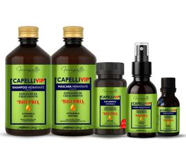 Kit CapelliVip Crescimento Acelerado Anti Queda e Cabelo, Pele e Unhas 60 UN