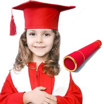 Kit Capelo Infantil Vermelho E Canudo Vermelho 10 Unidades Kit Capelo Infantil Vermelho E Canudo Vermelho 10 Unidades