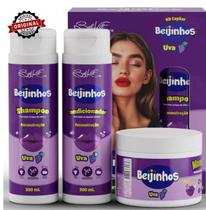 Kit capilar 3 itens beijinhos uva belkit - reconstrução Kit capilar 3 itens beijinhos uva belkit - reconstrução