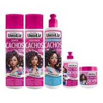 Kit Capilar Algodão Doce Teen Umidiliz Muriel shampoo condicionador gelatina ativador cachos creme Kit Capilar Algodão Doce Teen Umidiliz Muriel shampoo condicionador gelatina ativador cachos creme