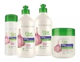 Kit capilar alho desodorizado fios naturais facinatus Kit capilar alho desodorizado fios naturais facinatus