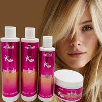 Kit Capilar Apinil Melinda Shampoo 350ml Condicionador 350ml Leave In 200ml Máscara 300g