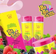 kit Capilar Babasoul chiclete tutti fruttti 1 shampoo 300ml 1 condicionador 300ml 1 mascara 250g