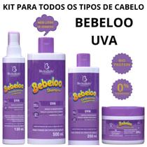 Kit Capilar Bebeloo Uva Brilho e Hidratação Nutrição Intensa