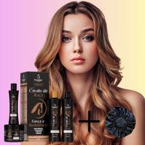 Kit Capilar Bio Instinto Cavalo de Raça Touca de Cetim Força, Resistência e Proteção Noturna