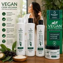 Kit Capilar Bio Instinto Vegan Cera Vegana Shampoo Condicionador Máscara Creme