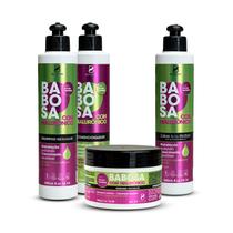 Kit Capilar BioSeiva Babosa com Ácido Hialurônico Shampoo Condicionador Máscara Creme Pentear