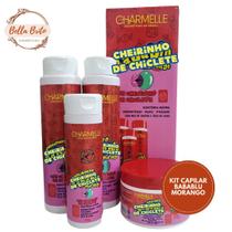 Kit Capilar c/ Cheirinho Irresistivel de Infancia de Morango c/ 4 Itens Kit Capilar c/ Cheirinho Irresistivel de Infancia de Morango c/ 4 Itens