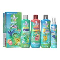 Kit Capilar Cabelo e Corpo Kids 4 itens Bio instinto Hidratação Perfume Banho Nutrição Inspiração
