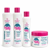 Kit Capilar Cacheamos para Cabelos Cacheados com Óleo de Coco e Pantenol Hidratação Bio Instinto