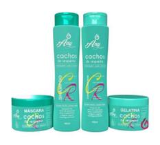 Kit Capilar Cachos De Respeito Anyliss 4 Itens