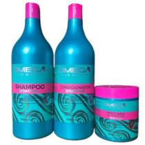 Kit Capilar Cachos Shampoo Condicionador 1L e Máscara OmegaHair - OMEGA HAIR