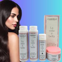 Kit Capilar Charmelle La Vida é Bella Combate Porosidade e Realça Brilho