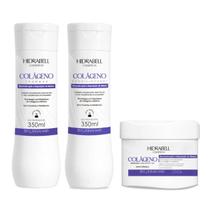 Kit Capilar Colágeno Reconstrução Hidrabell Shampoo Condicionador Máscara Kit Capilar Colágeno Reconstrução Hidrabell Shampoo Condicionador Máscara