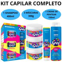 Kit Capilar Completo Com Shampoo 3 Máscaras Creme De Pentear