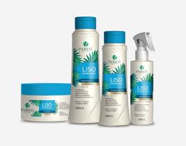 Kit Capilar Disciplinante Liso Poderoso Paresí Nature l 4 produtos Shampoo, Condicionador, Máscara e Spray antifrizz Termoprotetor